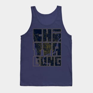 Chittagong, Bangladesh City Map Typography - Gold Art Deco Tank Top